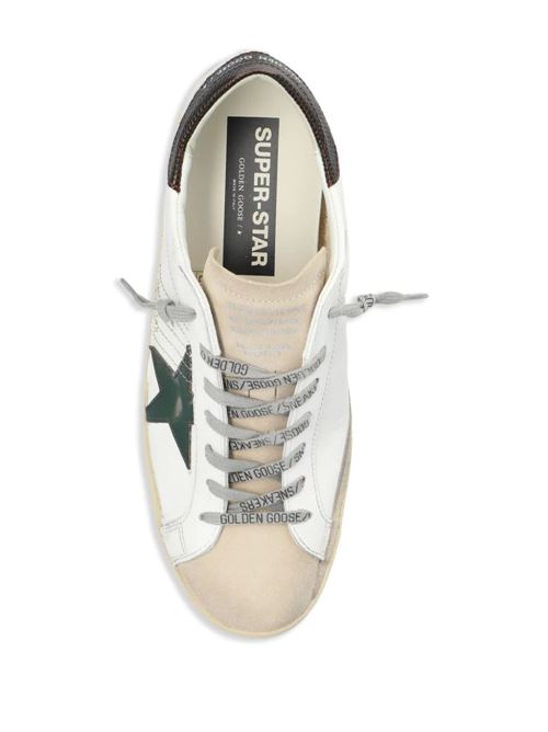 White/forest green/taupe sneakers Golden Goose | GMF00101F00622282719